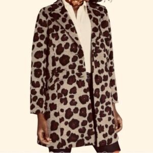 ModCloth Leopard Print Coat XL Chic Animal Print Outerwear